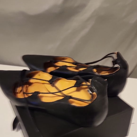 Topshop Black Sleek Loafers Slip-Ons - Picture 5 of 9